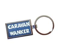 Caravan Keyring Gift - Caravan Wanker - Nice Fun Cute Cheeky Metal Key Chain Novelty Present