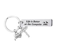 Caravan Keyring Gifts for Camping Lovers Camping Gifts for Best Friend Camper Van Gifts for Men Women Camper Accessories for Men Women Trailer Keyring Gifts for Camper Van Owners Caravan Gifts