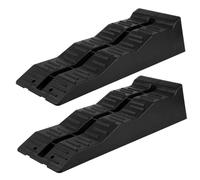 Caravan Levelling Ramps (2 Pack, Black, 3 Step Heights 56/20/13 mm) - Heavy Duty Car, Van & Motorhome Levelling Ramps, UV-Resistant Wheel Chocks with Anti-Skid Grooves, 4.5 T Capacity