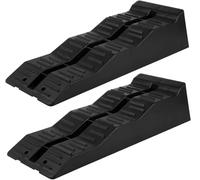 Caravan Levelling Ramps (2 Pack, Black, 3 Step Heights 56/20/13 mm) - Heavy Duty Car, Van & Motorhome Levelling Ramps, UV-Resistant Wheel Chocks with Anti-Skid Grooves, 4.5 T Capacity