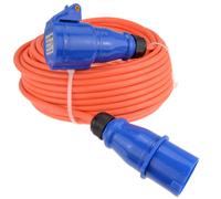 Caravan/Motorhome 3 pin Electric Hookup 1.5mm CEE 16A Mains Extension Cable 25m