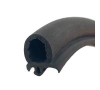 Caravan Motorhome Door Black Rubber Seal With Bulb - 5 Metre Length (CS3899)