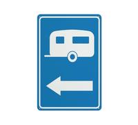 Caravan Parking - Left Arrow 12 X 8 Inches Aluminum Sign - Uv Protected, Waterproof, Weatherproof And Fade Resistant - 4Pre-Drilled Holes