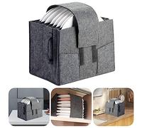 Caravan Plate Holder - Motorhome Kitchen Cupboard Storage For 8 Plates - Camping Dinnerware Solutions, Felt Liner (Grey)