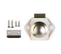 Caravan Push Lock 20MM Diameter Button Latch for Boat Drawer Door Lock with Keyless Operation for Doors 15 27mm Thick in Plastic and Zinc Alloy (5200-WN)