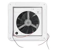 Caravan Roof Vent Fan, 12V 5W Universal RV Camper Van Motorhome Caravan Skylight with 4 LED and 6 Speed Gears, Manually Operated Roof Vent