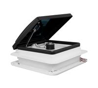 Caravan Roof Vent Fan, RV Air Vent Ventilation with 8W LED Light 14'' x 14'' Skylight Vent,3-speed Fan with Reversible Airflow for RV Motorhome