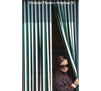 Caravan/RV Door Curtain,Bug Blind,Fly Blind,Strip Blind-GREEN & WHITE