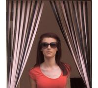 Caravan/RV Door Curtain,Bug Blind,Fly Blind,Strip Blind-'PINK LIQUORICE'