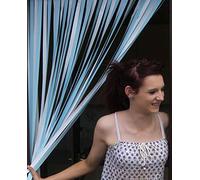 Caravan/RV Door Curtain,Bug Blind,Fly Blind,Strip Blind-SKY BLUE & WHITE