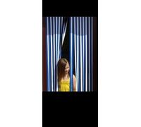 Caravan/RV Door Strip Blind - Bug and Fly Screen Curtain in Blue & White