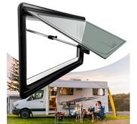 Caravan Side Window - Heavy Duty Tilt Exit Window with Ultra Thick Shatterproof Tempered Glass for RV, Camper, and Cargo Trailer Emergency Use