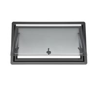 Caravan Side Window with Integrated Roller Blind & Fly Screen - 700x400mm Vent Window for Camper & Motorhome, Durable External Push Design for Maximum Ventilation