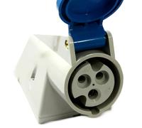 Caravan Site Power Surface Mount SOCKET 240V CEE 16A Blue IP44