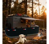 Caravan Skirt Easy Installation Rv Skirting Kits Anti Critters, Iron Mesh at The Bottom Thickening Fiber Felt Rv Cover, Insulated Mobile Home Exterior Skir(L 22m/72.2ft)