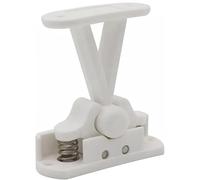 Caravan Static Door Retainer Catch Heavy Duty Van White Extended Latch with Stainless Steel Springs Vi/va T Type Holder Clip for Motorhome RV Camper Boat Locker Keep Stop