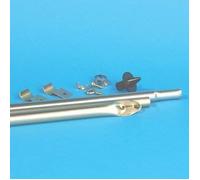 Caravan Stuff 4 U Storm Pole & End Clamp (K4) - Silver - 2.5m - Hardware Clamp Vise