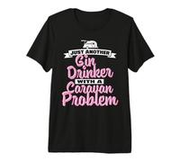 Caravan T Shirt for Ladies Just Another Gin Drinker Tshirt Premium T-Shirt