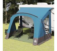 Caravan Tent with Roof, Storage, Blue 252 x 245 x 245 cm, 185T Polyester, UV & Water-Resistant, Easy Set Up, Portable Shelter for Camping & Outdoor Adventures