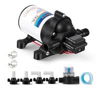 Caravan Water Pump 12V 3.5GPM 50PSI, Self Priming RV Diaphragm Pump with Heavy Duty Pressure Switch and Strainer, 12V DC Water Pump for RV, Boat, Marine, Yacht, Garden and Irrigation