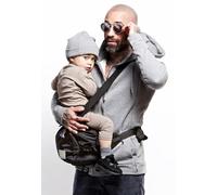 CaravanBag Pack Ultime! - Black | Changing Bag - Hip Belt Carrier - Stroller and Baby Carrier Attachment - 6 Position Multifunctional - Waterproof Bag and Removable raincover