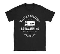 Caravanning Forcast Mens T-Shirt X-Large Black Gift for Dad Grandad Camping Caravan Funny
