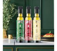 CARAVELLA FINE FOOD 3x Extra Virgin Olive Oils Bundle - Premium, Granfruttato, Classico 250 ml - Italian Cold-Pressed High in Polyphenols - Ideal for Dressing Cooking Dipping - Elegant Gourmet gift