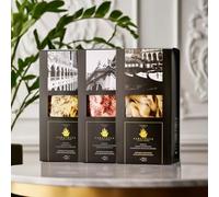 CARAVELLA FINE FOOD Bundle x3 Italian Pasta Trio - Conchiglioni-Shells, Chilli Smiles, Fusilli 500 gr -Artisan Bronze-drawn Rough texture Versatile Perfect sauce absorption - Elegant gift pack