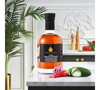 Caravella Fine Food Chilli&Garlic Extra Virgin Olive Oil 250 ml - Italian Cold-pressed Spicy Aromatic -for Pasta Pizza Grilled Meats Vegetables & Gourmet Cooking - Elegant Gift