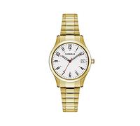Caravelle by Bulova Ladies' Traditional Quartz Gold-Tone Stainless Steel Expansion Band Watch, Style: 44M113, Gold Tone, Traditional Quartz Gold-Tone Stainless Steel Expansion
