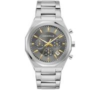 Caravelle by Bulova Men's Dress 6-Hand Chronograph Quartz Stainless Steel Watch, 24-Hour Time