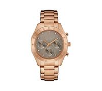 Caravelle New York Boyfriend Women's Quartz Watch with Grey Dial Chronograph Display and Rose Gold Bracelet 44L190