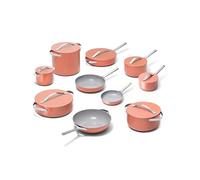 Caraway 22-Piece Nonstick Ceramic Cookware Set - Includes Fry Pans, Sauce Pan, Sauté Pan, Dutch Oven, Petite Cooker, Stir Fry Pan, Rondeau, Stock Pot, Lids & Storage Organizers - Perracotta