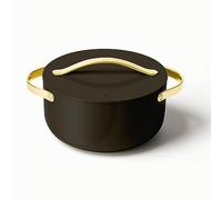 Caraway Nonstick Ceramic Dutch Oven Pot with Lid (6.5 qt, 10.5") - Non Toxic, PTFE & PFOA Free - Oven Safe & Compatible with All Stovetops (Gas, Electric & Induction) - Black