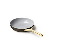 Caraway Nonstick Ceramic Frying Pan (2.7 qt, 10.5") - Non Toxic, PTFE & PFOA Free - Oven Safe & Compatible with All Stovetops (Gas, Electric & Induction) - Black