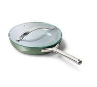 Caraway Nonstick Ceramic Frying Pan With Glass Lid (2.7 qt, 10.5") - Non Toxic, PTFE & PFOA Free - Oven Safe & Compatible with All Stovetops (Gas, Electric & Induction) - Sage