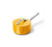 Caraway Nonstick Ceramic Sauce Pan with Lid (1.75 qt) - Non Toxic, PTFE & PFOA Free - Oven Safe & Compatible with All Stovetops (Gas, Electric & Induction) - Marigold