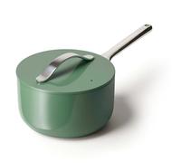 Caraway Nonstick Ceramic Sauce Pan with Lid (3 qt) - Non Toxic, PTFE & PFOA Free - Oven Safe & Compatible with All Stovetops (Gas, Electric & Induction) - Sage