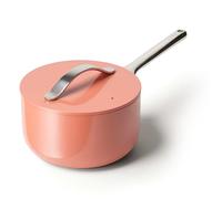 Caraway Nonstick Ceramic Sauce Pan with Lid (3 qt) - Non Toxic, PTFE & PFOA Free - Oven Safe & Compatible with All Stovetops (Gas, Electric & Induction) - Perracotta