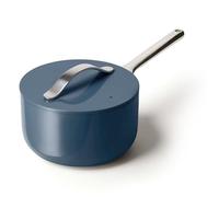 Caraway Nonstick Ceramic Sauce Pan with Lid (3 qt) - Non Toxic, PTFE & PFOA Free - Oven Safe & Compatible with All Stovetops (Gas, Electric & Induction) - Navy