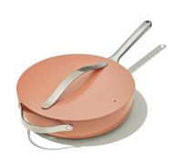 Caraway Nonstick Ceramic Sauté Pan with Lid (4.5 qt, 11.8") - Non Toxic, PTFE & PFOA Free - Oven Safe & Compatible with All Stovetops (Gas, Electric & Induction) - Perracotta