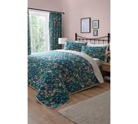 'Caraway' Printed Quilted Bedspread Dreams & Drapes Green One Size