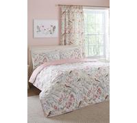 'Caraway' Printed Quilted Bedspread Dreams & Drapes Pink One Size