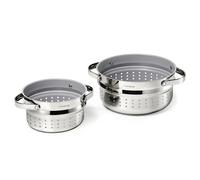 Caraway Small and Large Steamer Set with Handles, 3qt & 6.5 qt