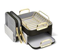 Caraway Square Cookware Set - 5pcs Non-Toxic Ceramic Coated Non-Stick Square Pans - Black