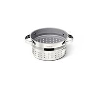 Caraway Steamer - Stainless Steel Steamer with Handles - Non Stick, Non Toxic Coating - Steam Veggies, Seafood, and More - Compatible With Our Dutch Oven or Sauce Pan - Small