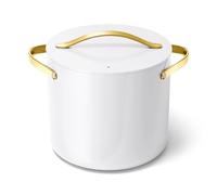 Caraway Stock Pot - 12 Qt Ceramic Coated Pot With Lid - Fee From Forever Chemicals - Large Pot for Bigger Batches - White