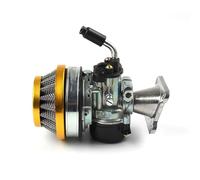 Carb Carburetor For 49cc 50cc 60cc 66cc 80cc 2 Stroke Engine Pocket Bike ATV 19mm Carb Carburetor Air Filter Assembly Motorcycle Carb(Yellow)