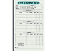 Carb Counter Book Pocket Size: Track Your Carbs, Fiber, Net Carbs & Calories Intake - A Daily Calorie and Carbohydrate Tracker Journal - Nutrition Calorie Intake Tracker Log Book