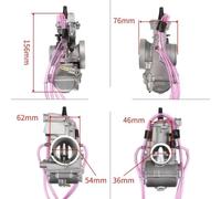 Carb For PWK36S For PWK38S 125-300CC Motorcycle Carburetor Motorbike Universal Replacement Accessories Upgrade Adjustable Modified Parts